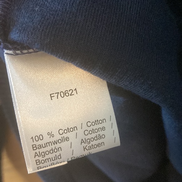 LACOSTE France Navy Blue Boat Neck Contrast Band Cotton Sweatshirt Size 38 (S) - Picture 7 of 7